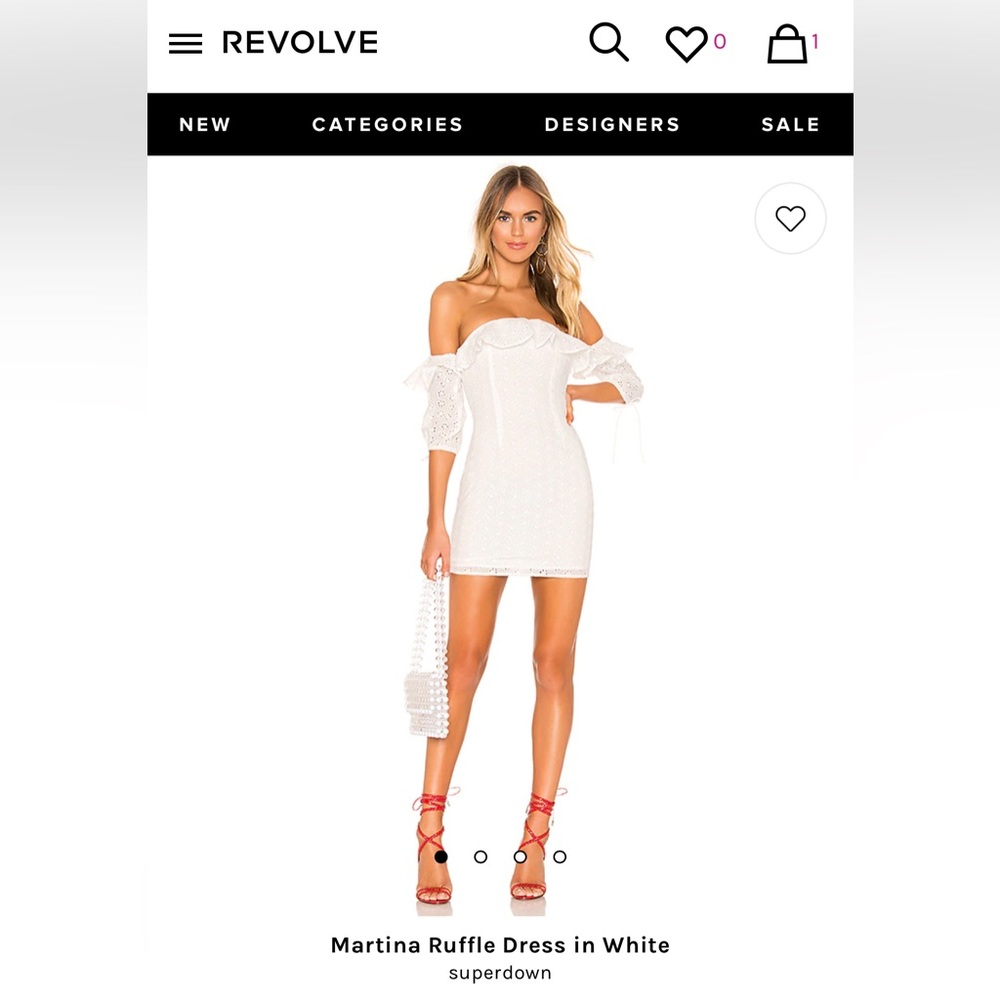 Superdown size M white dress